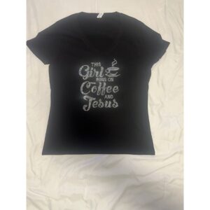 This girl loves coffee rhinestone