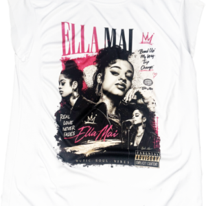 Ella Mai crop sleeve  oversized tee